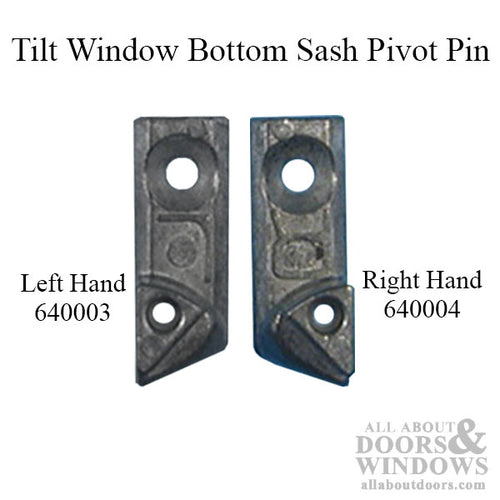 Tilt Window Pivot Pin, Bottom Sash, Zinc Diecast - Left Hand - Tilt Window Pivot Pin, Bottom Sash, Zinc Diecast - Left Hand