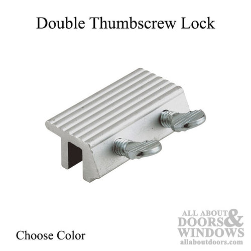 Sliding Window or Door Double Thumbscrew Lock - Choose Color - Sliding Window or Door Double Thumbscrew Lock - Choose Color