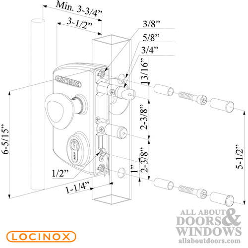 Surface-Mounted Locinox Electric Gate Lock with Fail Open Functionality - Surface-Mounted Locinox Electric Gate Lock with Fail Open Functionality