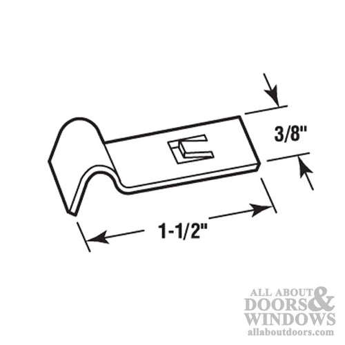 Window Screen Slide Lock , 1-1/2 inch length - 6 pack - Window Screen Slide Lock , 1-1/2 inch length - 6 pack