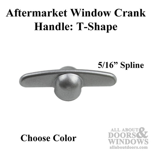 CRANK HANDLE  T , 5/16 SPLINE  - Choose Color - CRANK HANDLE  T , 5/16 SPLINE  - Choose Color