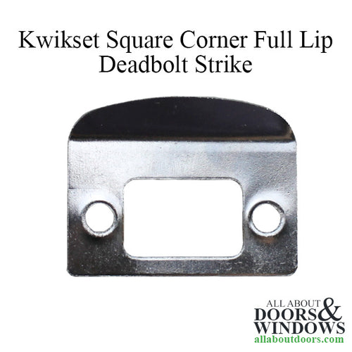 Kwikset Deadbolt Strike Plate Square Corner Full Lip Strike Kwikset 84638-26 - Kwikset Deadbolt Strike Plate Square Corner Full Lip Strike Kwikset 84638-26