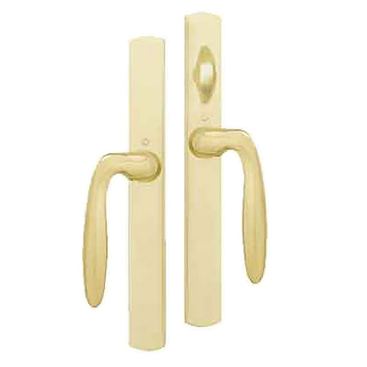 HOPPE HLS 9000 Sliding Door Handle Set with Verona Lever Active Non-Keyed Outside Resista Brass