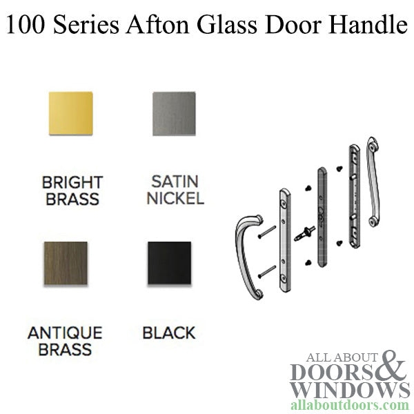 Andersen 100 Series Afton Sliding Door Handle - Bright Brass - Andersen 100 Series Afton Sliding Door Handle - Bright Brass