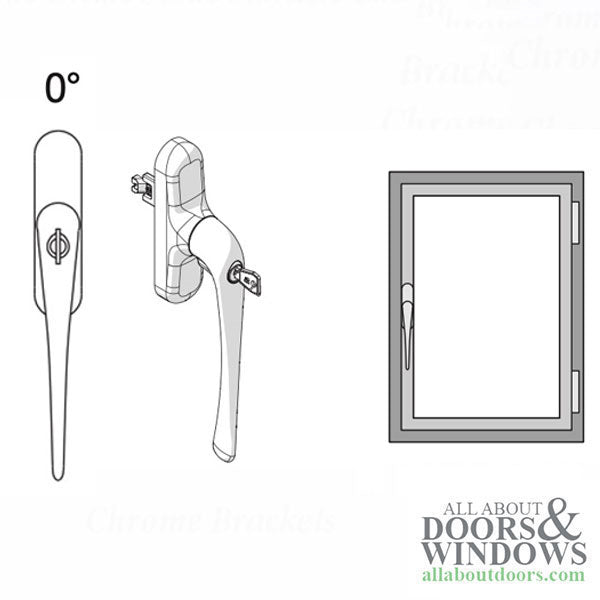 Keyed Long Handle Tilt Turn Giesse 01209 Long Handle Tilt Turn Prima Key Cremone - Keyed Long Handle Tilt Turn Giesse 01209 Long Handle Tilt Turn Prima Key Cremone