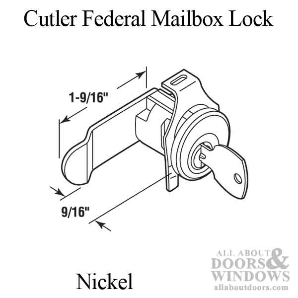 Cutler Federal Mailbox Lock, 1-9/16
