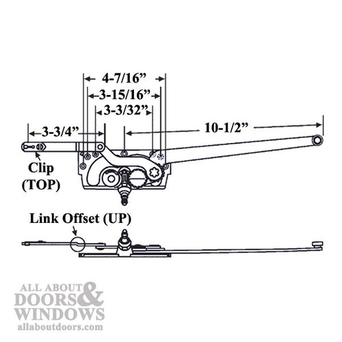 Truth Dual Arm Entrygard Casement Operator Right Hand Short Link - Truth Dual Arm Entrygard Casement Operator Right Hand Short Link