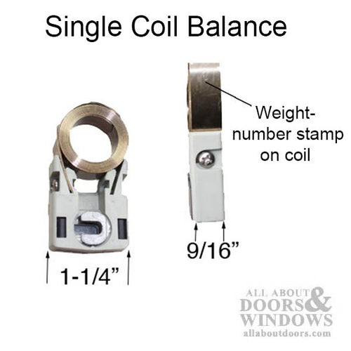 Constant Force 1/2 inch Coil Balance, Single Spring with Pivot Block - Constant Force 1/2 inch Coil Balance, Single Spring with Pivot Block