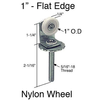 Pocket Door Roller Assembly, Top,  1 inch Single Wheel