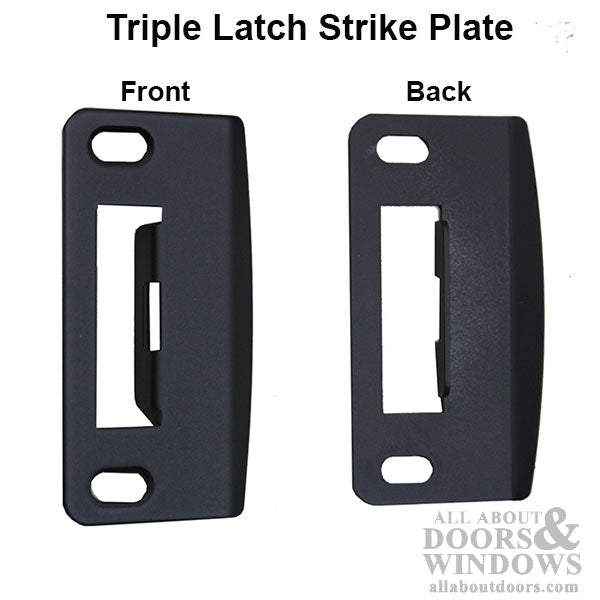 Multipoint lock strike plate, Adjustable tab - Brushed Nickel - Multipoint lock strike plate, Adjustable tab - Brushed Nickel