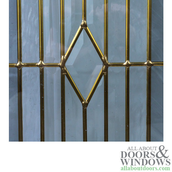 Rectangular Leaded Glass Door Lite 12-1/8