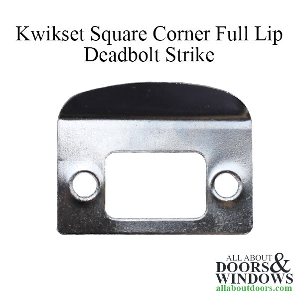 Kwikset 84638-26 Square Corner Deadbolt Full Lip Strike Bright Chrome Finish - Kwikset 84638-26 Square Corner Deadbolt Full Lip Strike Bright Chrome Finish