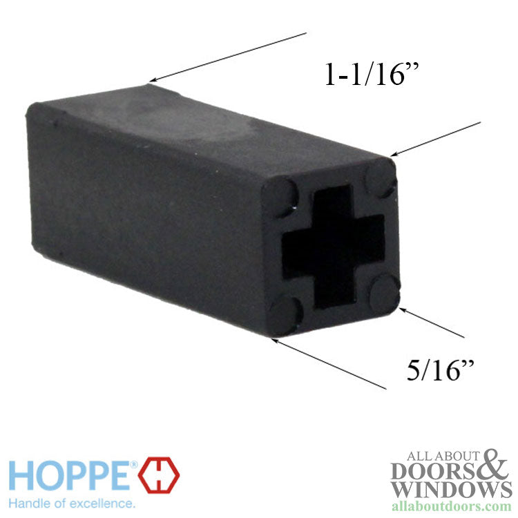 HOPPE Cylinder Adapter Insert Black - HOPPE Cylinder Adapter Insert Black