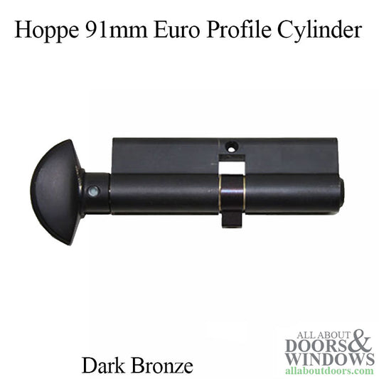 Hoppe 91mm Non-logo Euro Profile Cylinder, 50.5/40.5 - Dark Bronze