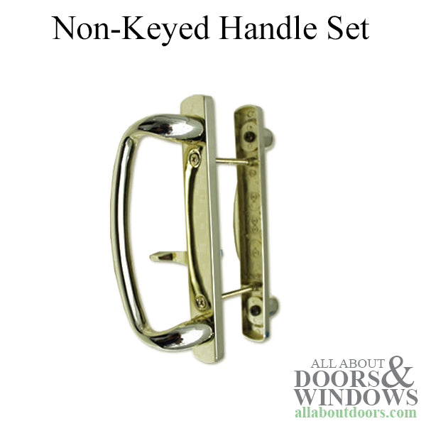 Non-Keyed Handle set 3-15/16 H.C. - Decorative - Polished Brass - Non-Keyed Handle set 3-15/16 H.C. - Decorative - Polished Brass