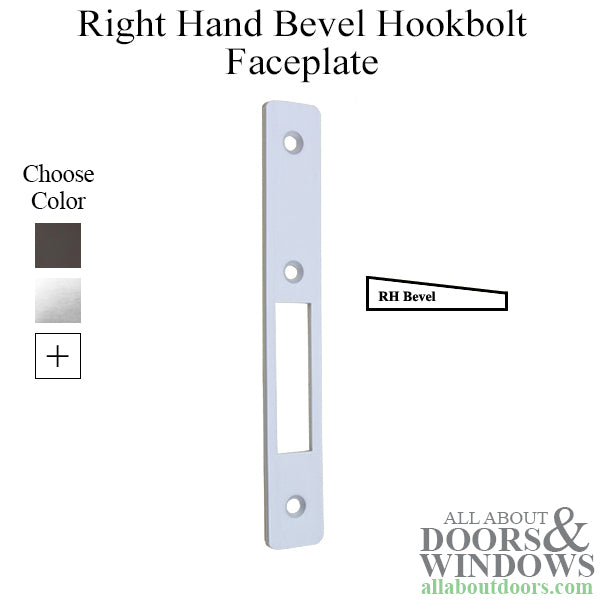 Right Hand Small Hole Hookbolt Face Plate - Choose a Color - Right Hand Small Hole Hookbolt Face Plate - Choose a Color