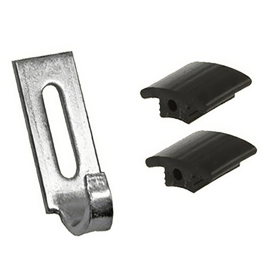 Steel Latch Strike with 2 Vinyl Top Guides for Sliding Screen Door