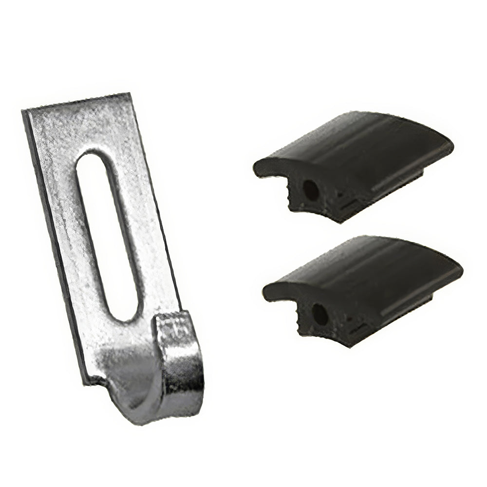 Steel Latch Strike with 2 Vinyl Top Guides for Sliding Screen Door - Steel Latch Strike with 2 Vinyl Top Guides for Sliding Screen Door