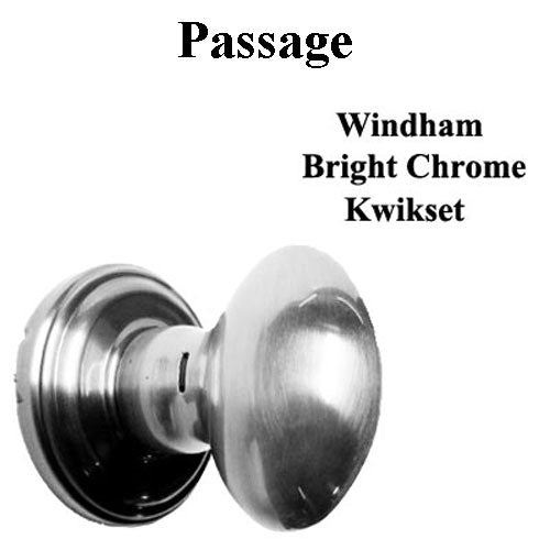 Kwikset Windham Passage Door Lever Polished Chrome Passage Door Knob Kwikset 790W-26 - Kwikset Windham Passage Door Lever Polished Chrome Passage Door Knob Kwikset 790W-26