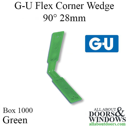 G-U Flex Corner Wedge 90° 28mm, Box of 1000 - Green - G-U Flex Corner Wedge 90° 28mm, Box of 1000 - Green