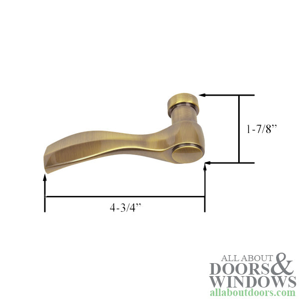 Andersen Newbury Handle, Left Hand - Antique Brass - Andersen Newbury Handle, Left Hand - Antique Brass