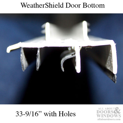 Door Bottom / Vinyl Sweep with barbs, Black Fins, snap-in - 33-9/16