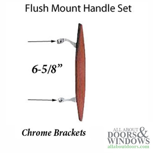 Keyed Mid-Body Hook Flush Mount Handle Set for Sliding Patio Door Diecast Latch with Wood Pull Handle - Keyed Mid-Body Hook Flush Mount Handle Set for Sliding Patio Door Diecast Latch with Wood Pull Handle