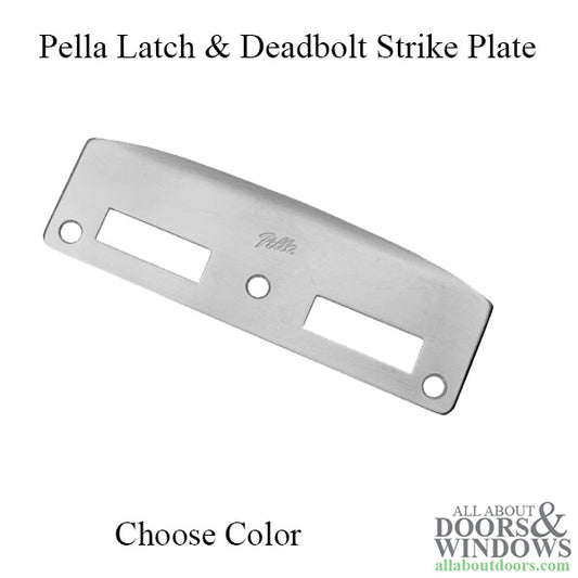 Pella Center Latch and Deadbolt Strike Plate - Choose Color