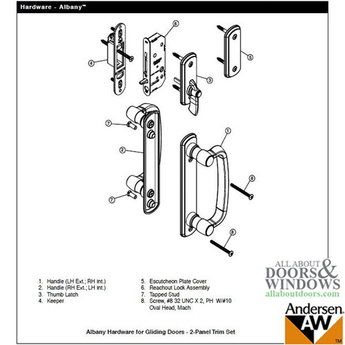 Andersen Frenchwood Gliding Doors - Cover Plate - Albany - Stone - Andersen Frenchwood Gliding Doors - Cover Plate - Albany - Stone