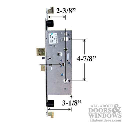 Active Concealed Rod Version 60mm Mortise Lock - Square Face - Active Concealed Rod Version 60mm Mortise Lock - Square Face