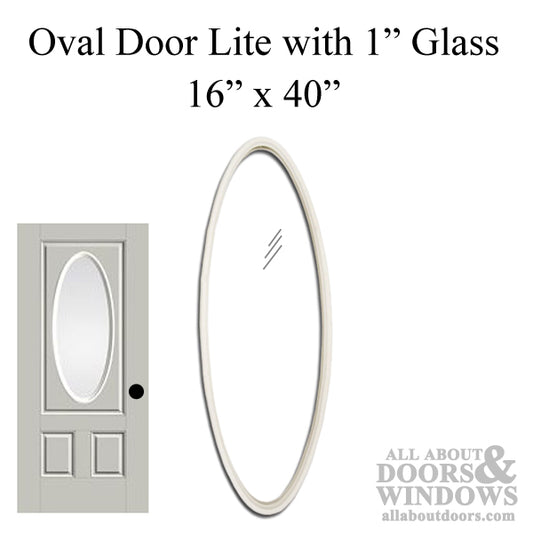 Therma-Tru 16" X 40" Oval Surround with Clear 1" Glass for Entry Doors