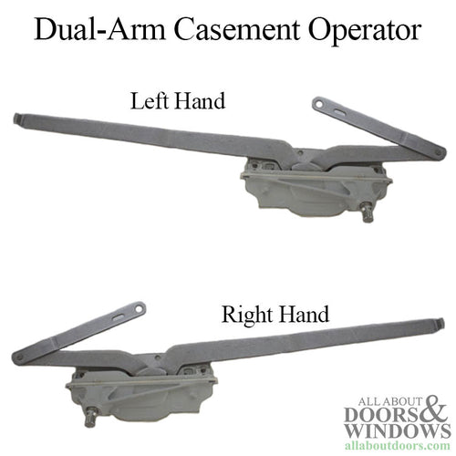 Ashland Optima Short Dual-Arm Casement Window Operator, Stainless Steel - Ashland Optima Short Dual-Arm Casement Window Operator, Stainless Steel