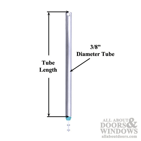 3/8 Inch Spiral Tilt-In Window Balance Rod with Blue Bearing and Double Pins - 3/8 Inch Spiral Tilt-In Window Balance Rod with Blue Bearing and Double Pins