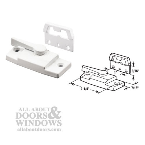 Sash/Cam Lock - Vinyl and Aluminum Sash Hardware, Diecast - White - Sash/Cam Lock - Vinyl and Aluminum Sash Hardware, Diecast - White