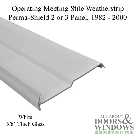 Operating Panel Meeting Stile, 2 or 3 Panel 6' 8" Perma-Shield Gliding Door - White