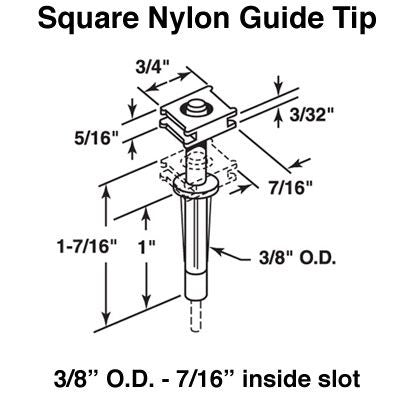 Alliance Square Guide, top Pivot, Wood bi-fold door - Sold Each - Alliance Square Guide, top Pivot, Wood bi-fold door - Sold Each