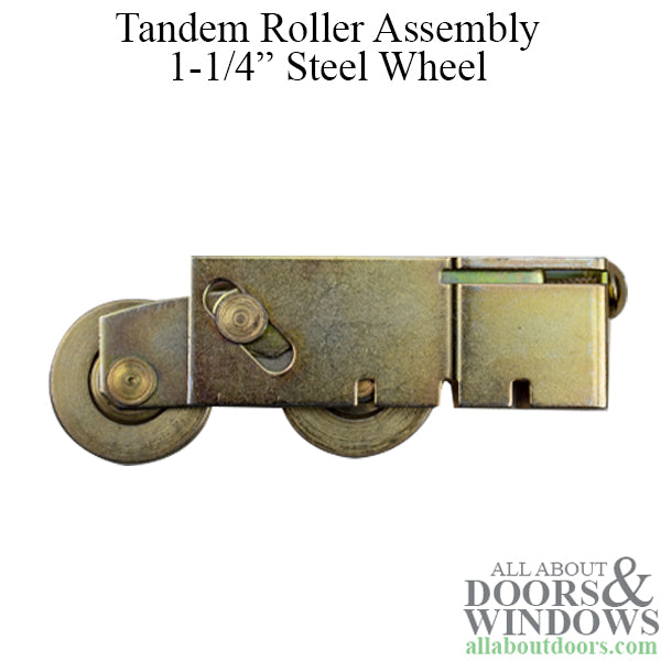 Door Roller For Sliding Patio Doors 1.25 Inch Tandem Wheel With Adjustable Steel Housing - Door Roller For Sliding Patio Doors 1.25 Inch Tandem Wheel With Adjustable Steel Housing
