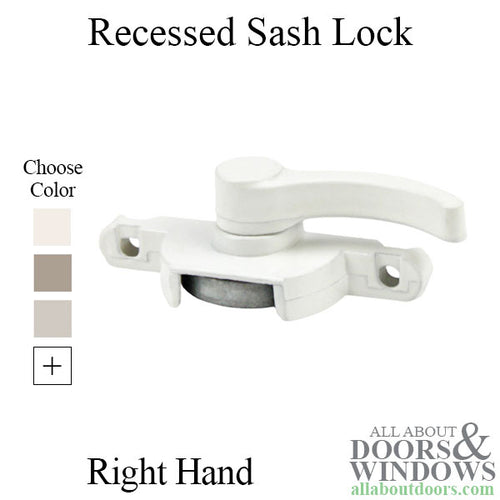 Recessed Sash Lock, 2-3/16 Right Hand - Recessed Sash Lock, 2-3/16 Right Hand