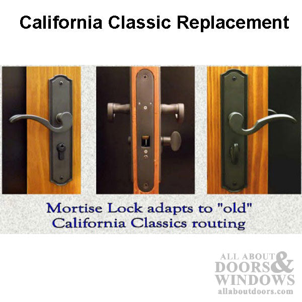 California Classic Sliding Patio Door Lock with Euro Profile Cylinder - California Classic Sliding Patio Door Lock with Euro Profile Cylinder