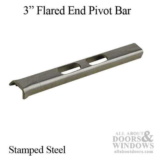 Pivot Bar, 3", 2 Slotted Holes, Flared End