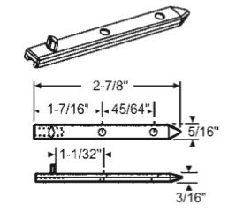 Pivot Bar, Zinc Die Cast 2-7/8 w/ Stop - Pivot Bar, Zinc Die Cast 2-7/8 w/ Stop