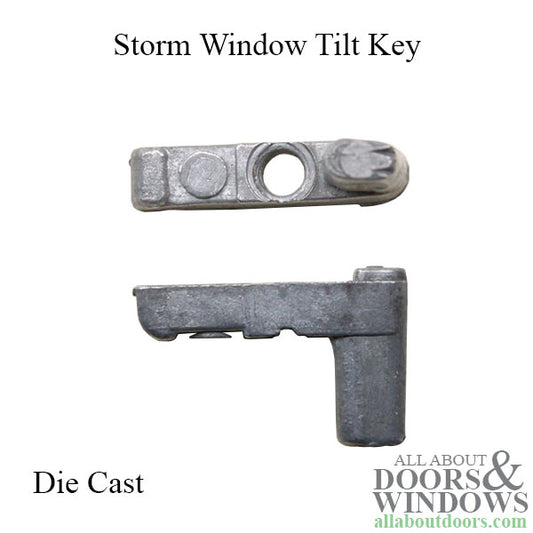 Pivot/ Tilt key, Storm window insert  - Metal