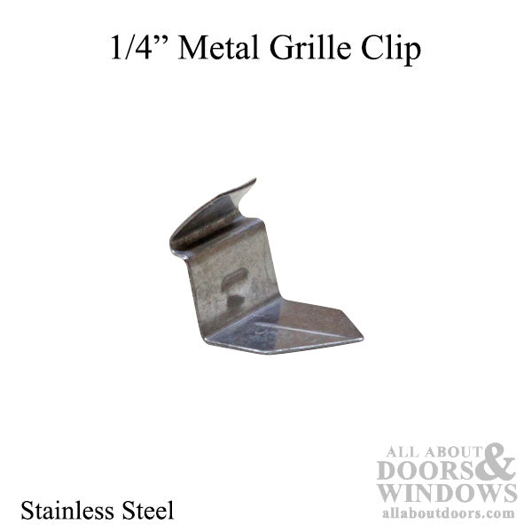 New Style Metal Grille Clip with Tab - Stainless Steel - New Style Metal Grille Clip with Tab - Stainless Steel