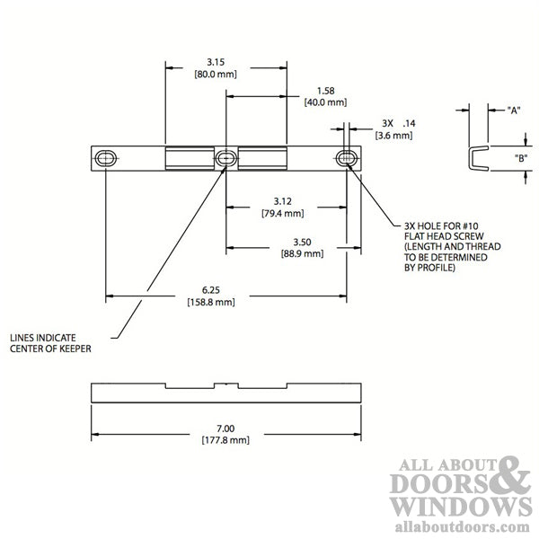 Nexus Strike Plate Keeper Raised 1/2