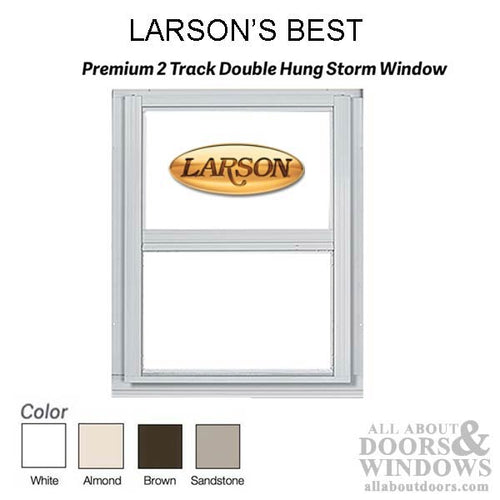 Larson Premium Double Hung 2-Track Storm Window, Clear Glass - Larson Premium Double Hung 2-Track Storm Window, Clear Glass