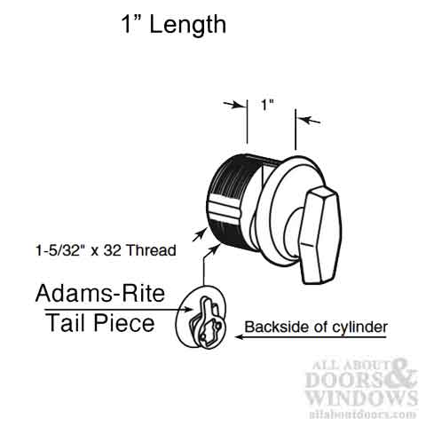 Thumb Turn,Brass Mortise Cylinder, Brass Adams-Rite Cam - Choose Color - Thumb Turn,Brass Mortise Cylinder, Brass Adams-Rite Cam - Choose Color