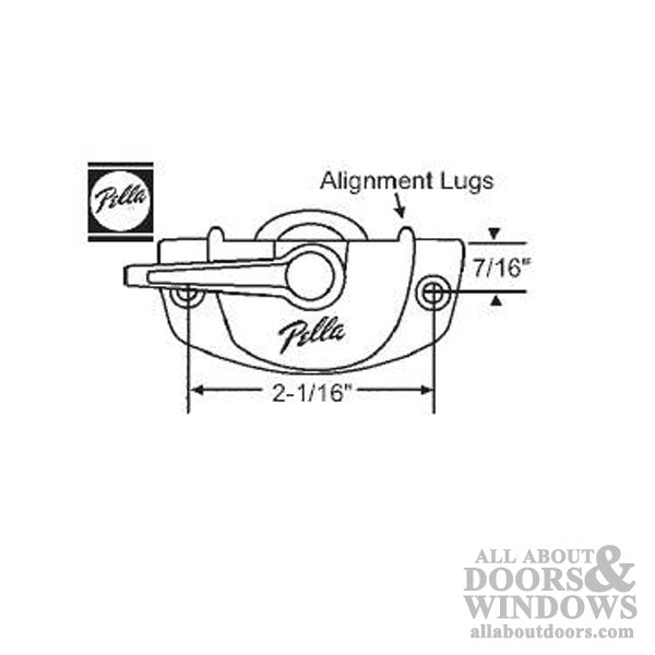 Pella Proline Series Sweep Lock with 2-1/16