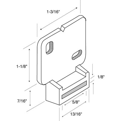 DRAWER TRACK FRONT PLATE - DRAWER TRACK FRONT PLATE