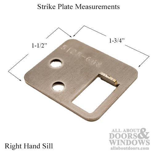 Strike Plate / Keepers for Shootbolts RH Sill / LH Head - Strike Plate / Keepers for Shootbolts RH Sill / LH Head