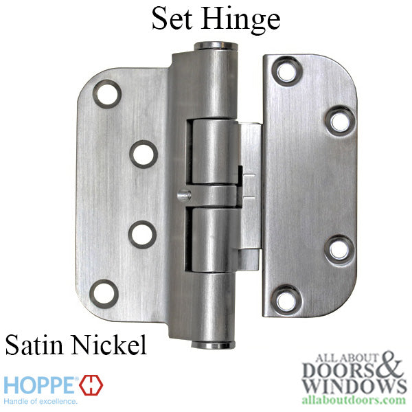 Hoppe F42-R, 2009 Set Hinge, LHI / RHO - Satin Nickel - Hoppe F42-R, 2009 Set Hinge, LHI / RHO - Satin Nickel